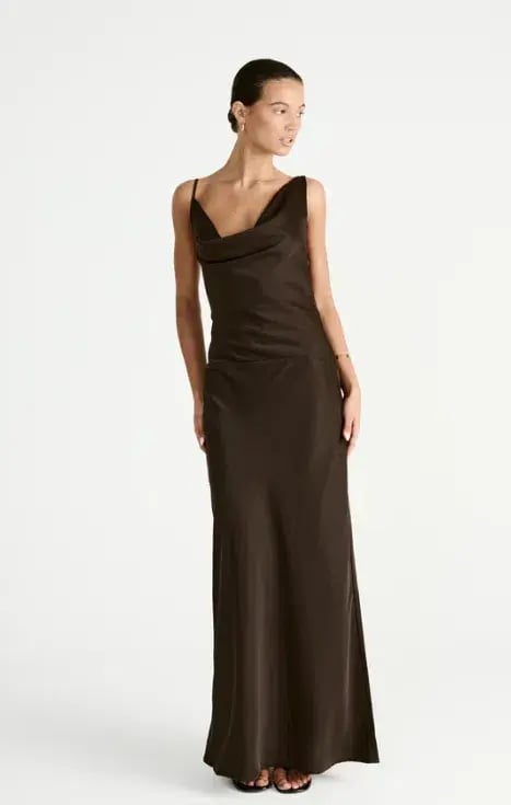 Charcoal Adley Maxi Dress (Chocolate) size 8 photo 4