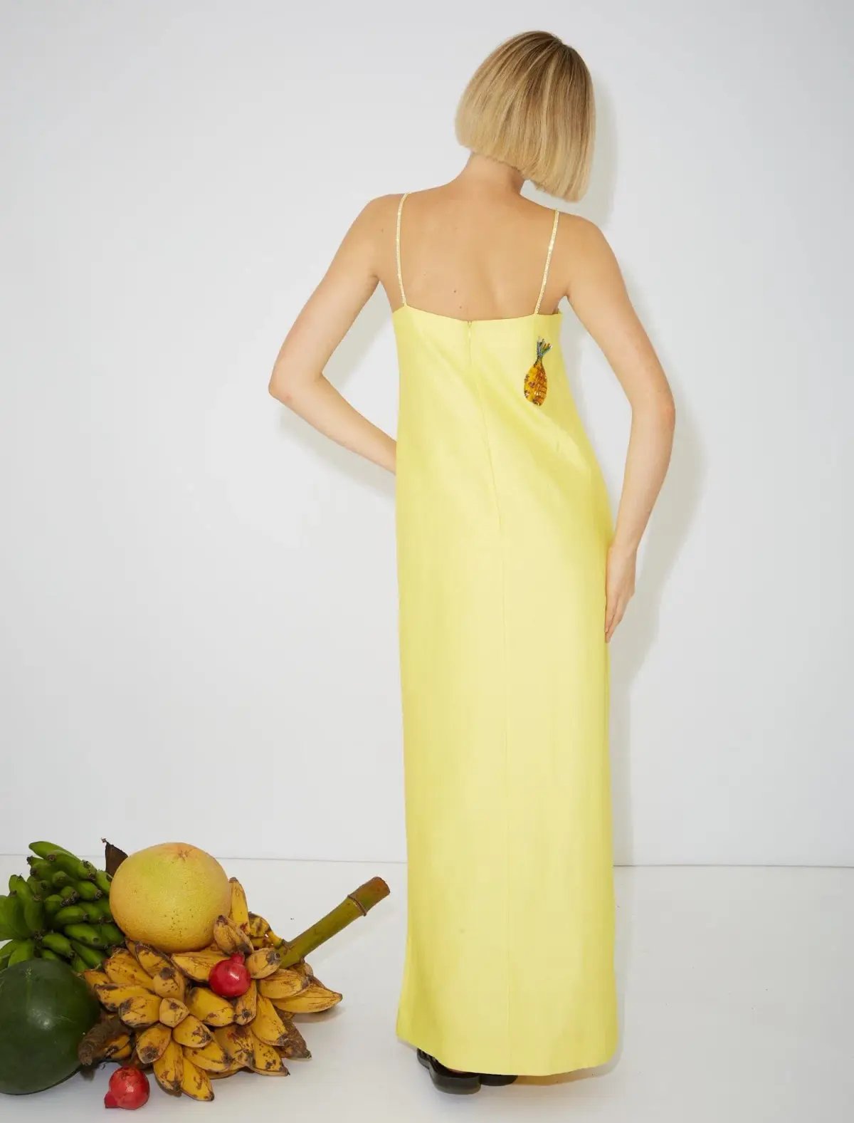 Alemais Diamond Dancer Midi Dress Yellow Size 6 photo 3
