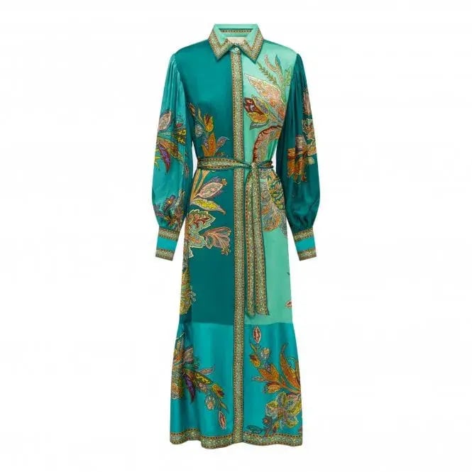 Alemais Franca Silk Shirtdress Multi Size 14 photo 3