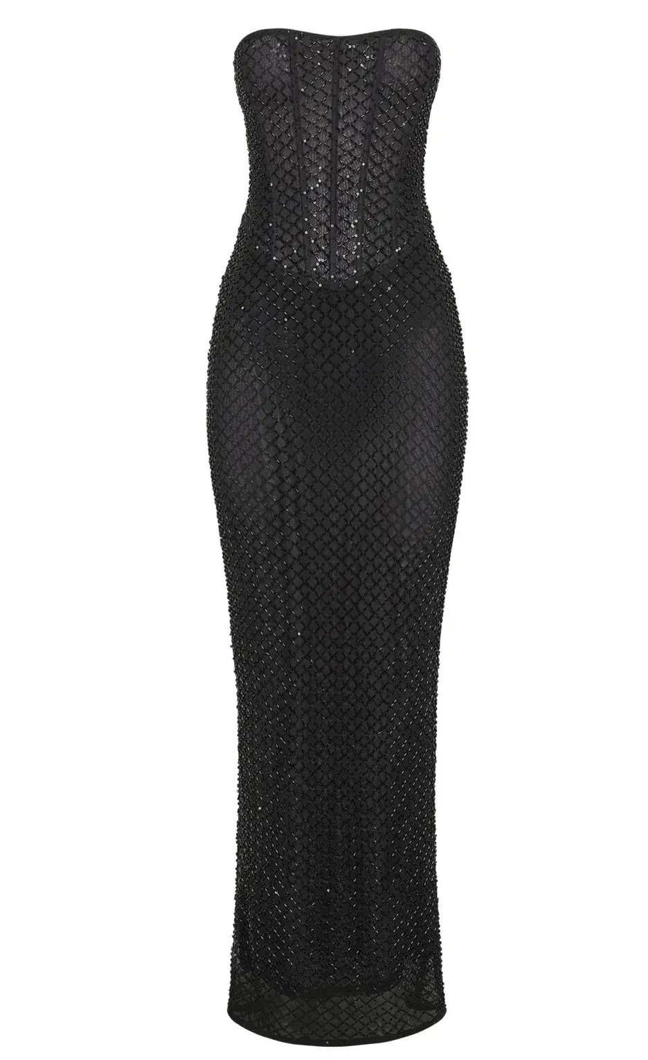 Meshki Gemma Strapless Sequin Maxi Dress Black Size M / AU 10 photo 8