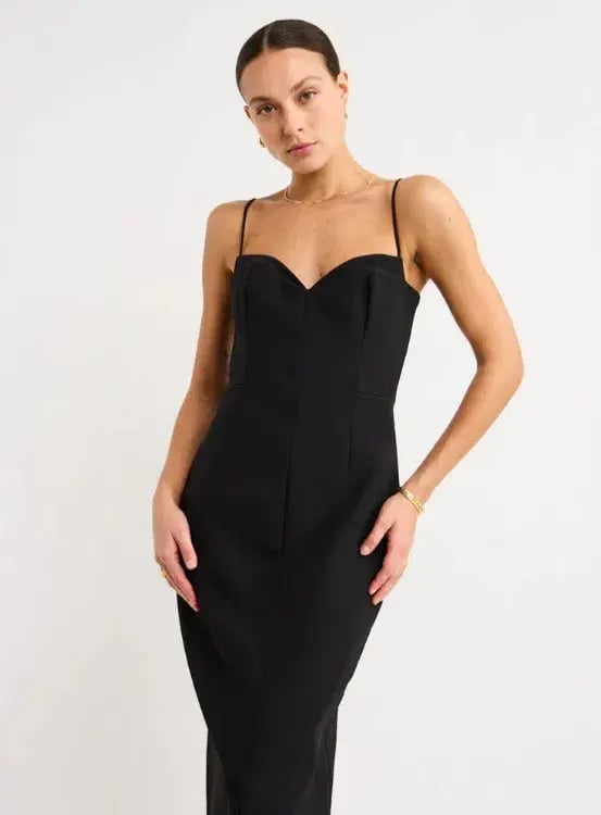 Rachel Gilbert Bodie Gown In Black Size AU 8 photo 3