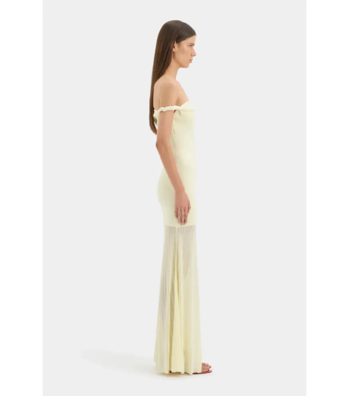 Sir the Label Ella Off Shoulder Twist Dress in Lemon Sorbet Size 10 photo 2