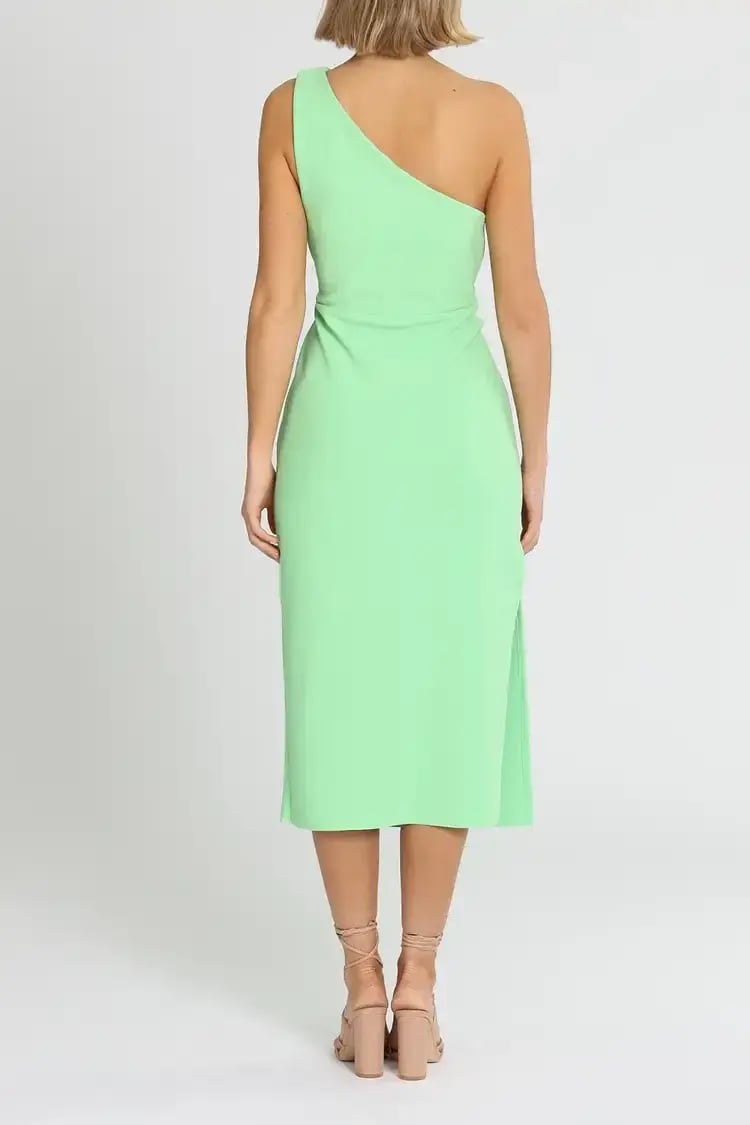 Bec & Bridge Clover Asymmetric Midi Dress in Green Size 12 photo 3