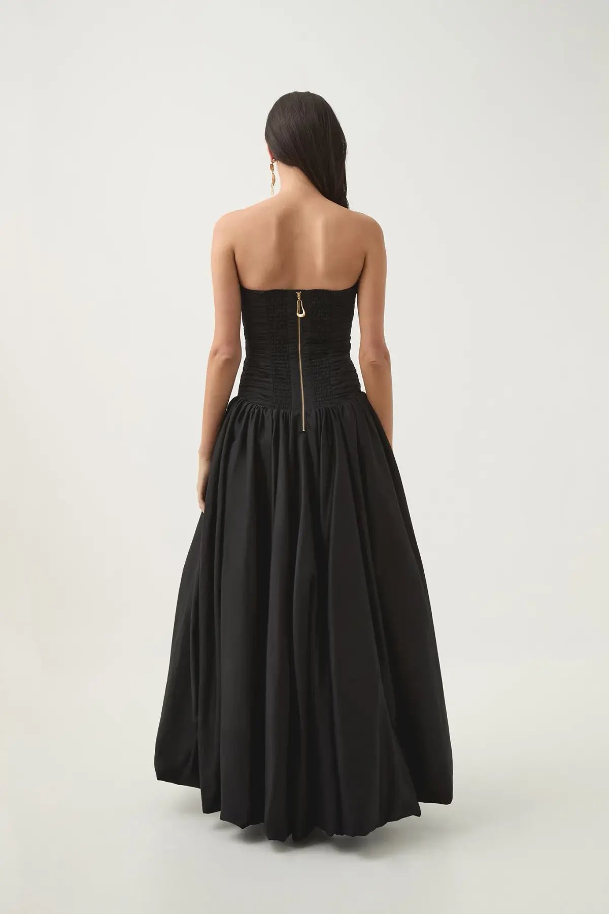 Aje Violette Bubble Hem Maxi Dress Black Size 6 photo 3