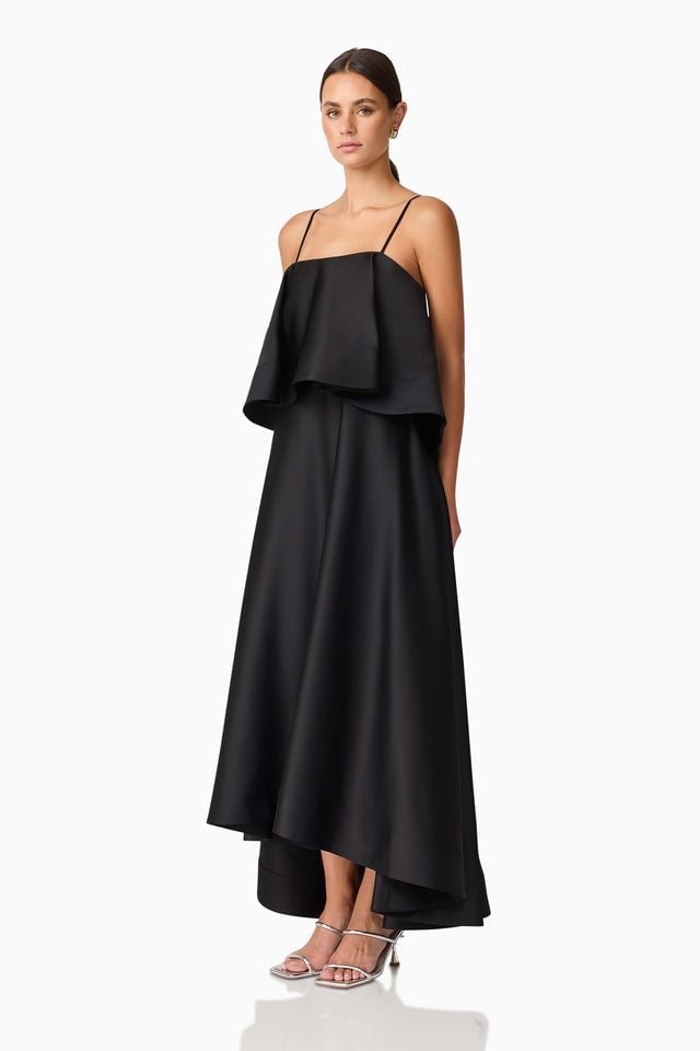 Elliatt Reyna Tiered Maxi Dress - Black photo 3