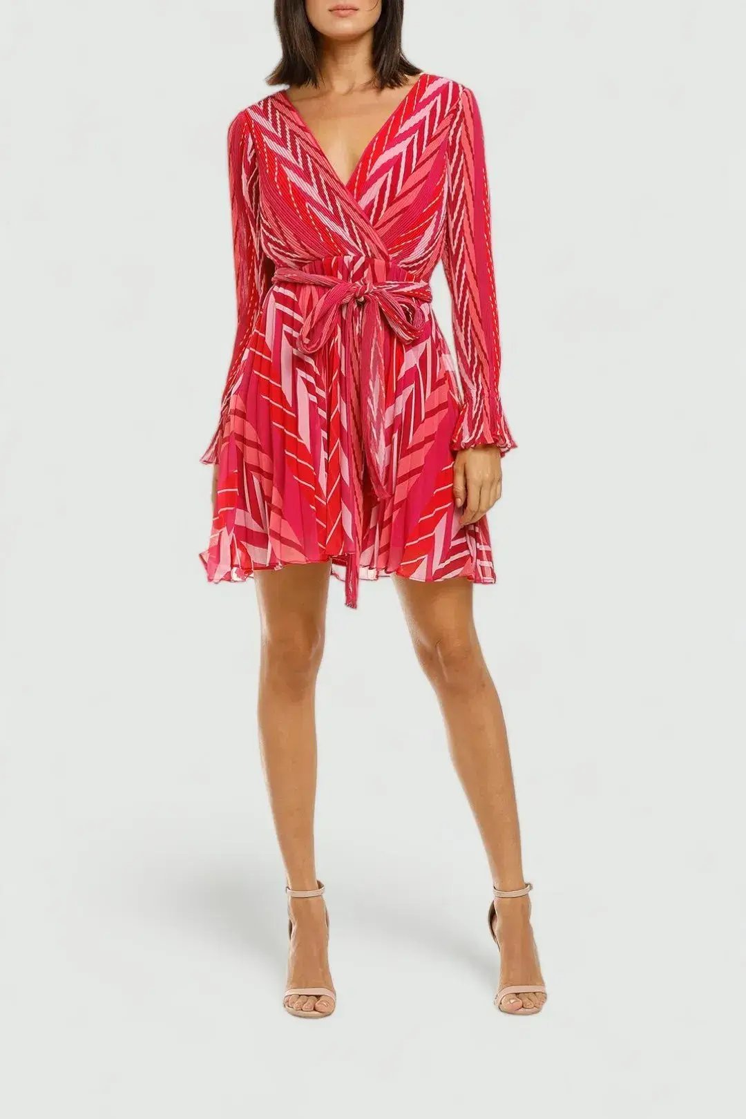 Talulah Sugar & Spice LS Mini Dress in Tango Stripe Size 6 photo 2
