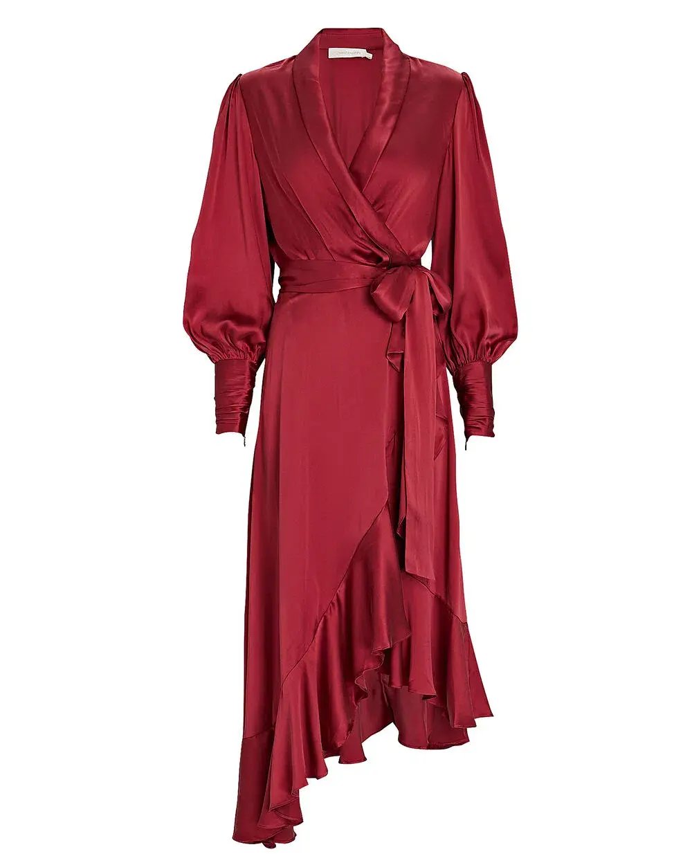 ZIMMERMANN Red Silk Wrap Midi Dress Size 8-10 photo 3
