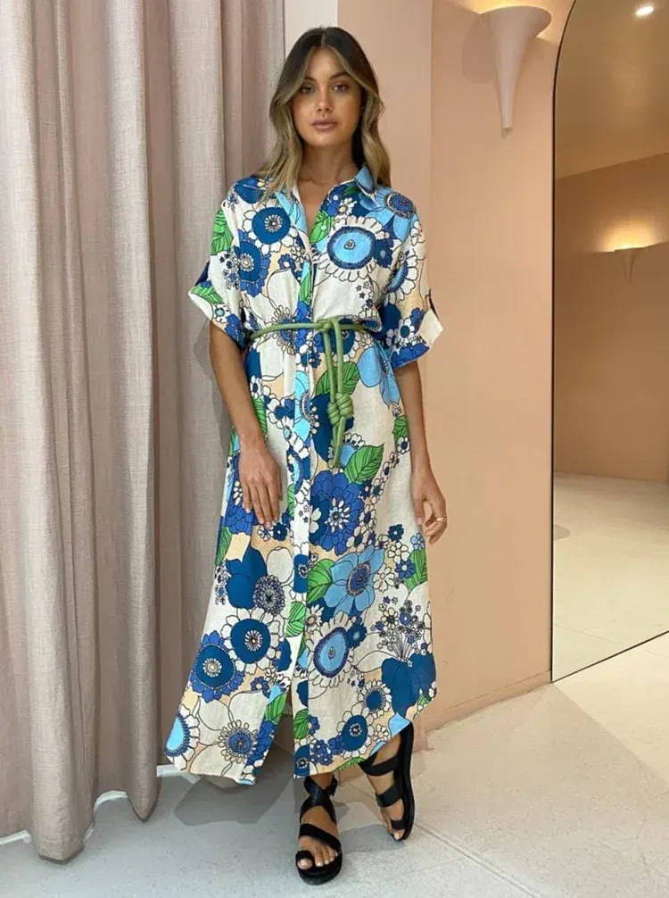 Alemais Farrah Shirtdress in Blue Size AU 10 photo 7