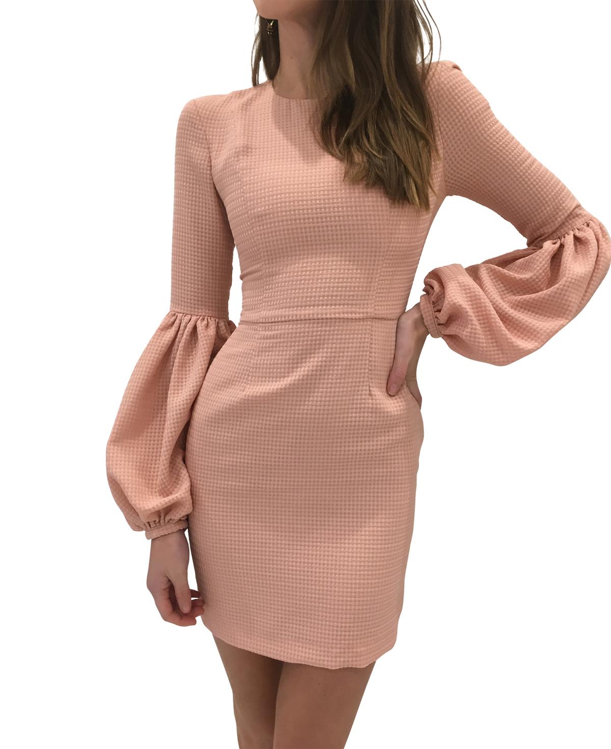 Rebecca Vallance Ambrosia Gather Sleeve Mini Pink Dress size 6 photo 2