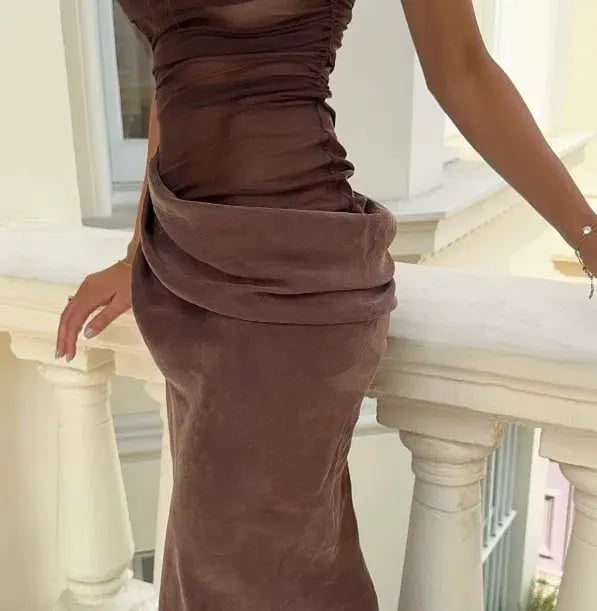Benni Gina Maxi Dress Chocolate Size AU 8 photo 3