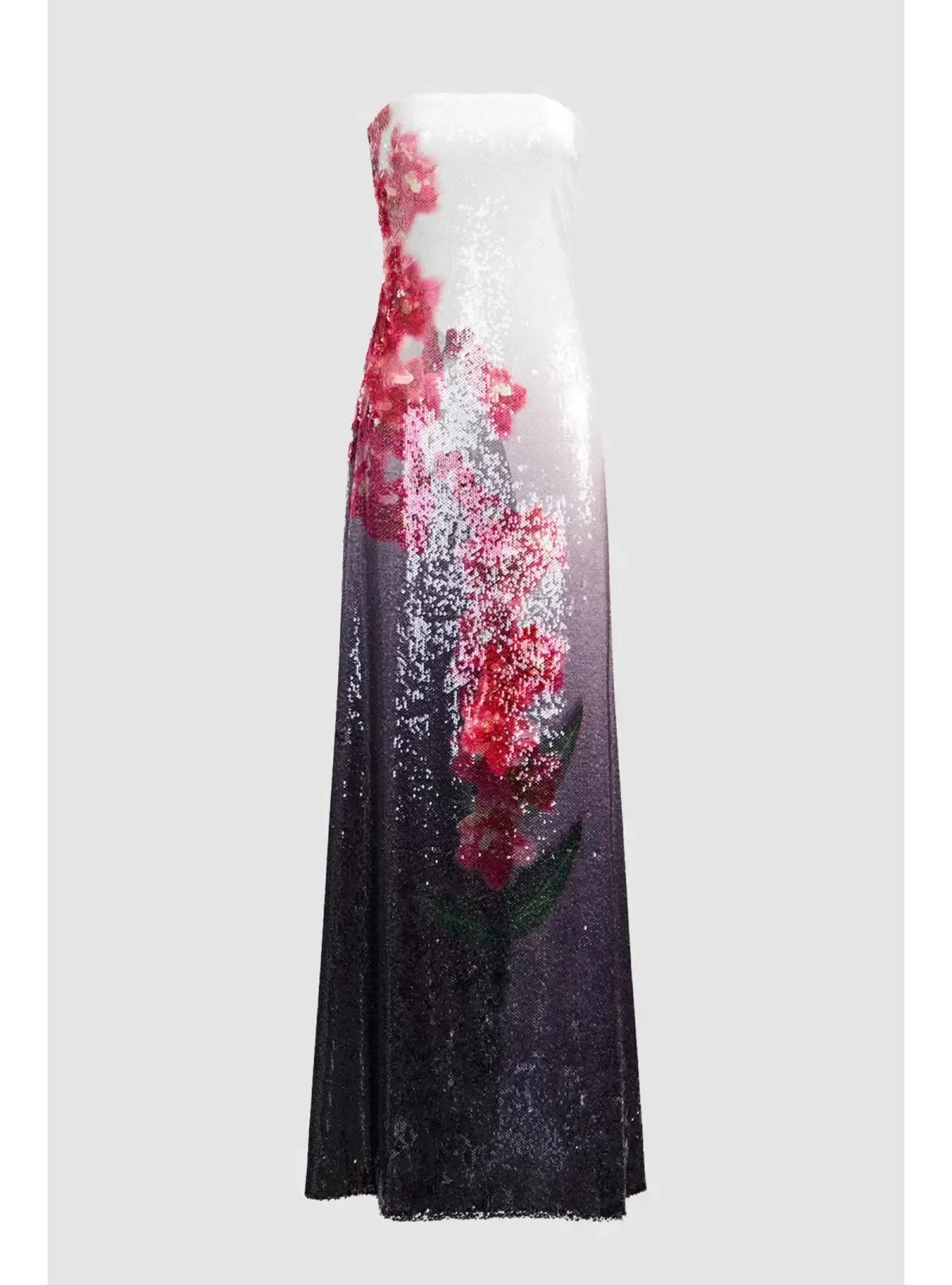 Halston Spencer Sequin Strapless Maxi Dress in Multi Size AU 8 photo 4