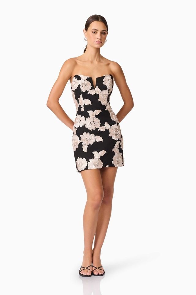 Elliatt Margaux Mini Dress - Black Gold photo 4