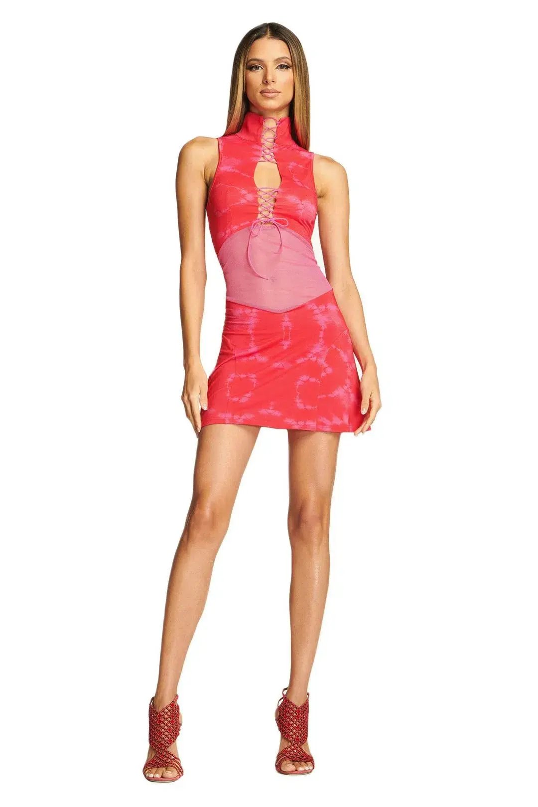 I. AM. GIA Lassona Mini Dress Pink Size 4 photo 2