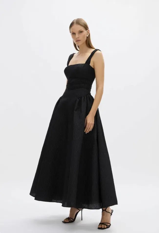Rachel Gilbert Sophia Strap Dress Black Size AU 10 photo 5