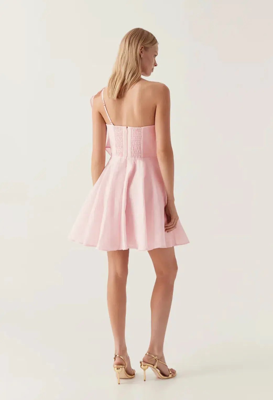 Aje Genesis Mini Dress in Soft Pink Size 6 photo 3