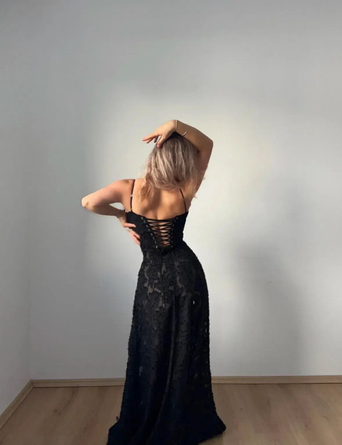 House Of Cb Seren Floral Sheer Lace Back Maxi Dress Black Size Xs / Au 6 photo 4