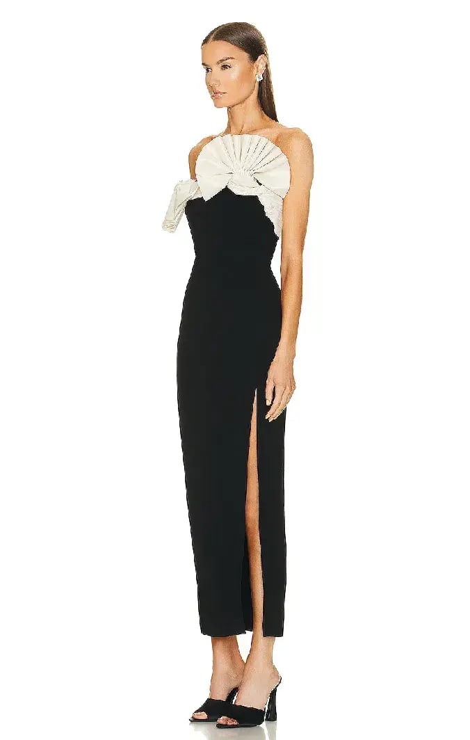 Rachel Gilbert Lavina Midi Dress Black/Ivory Size 0 / AU 6 photo 2