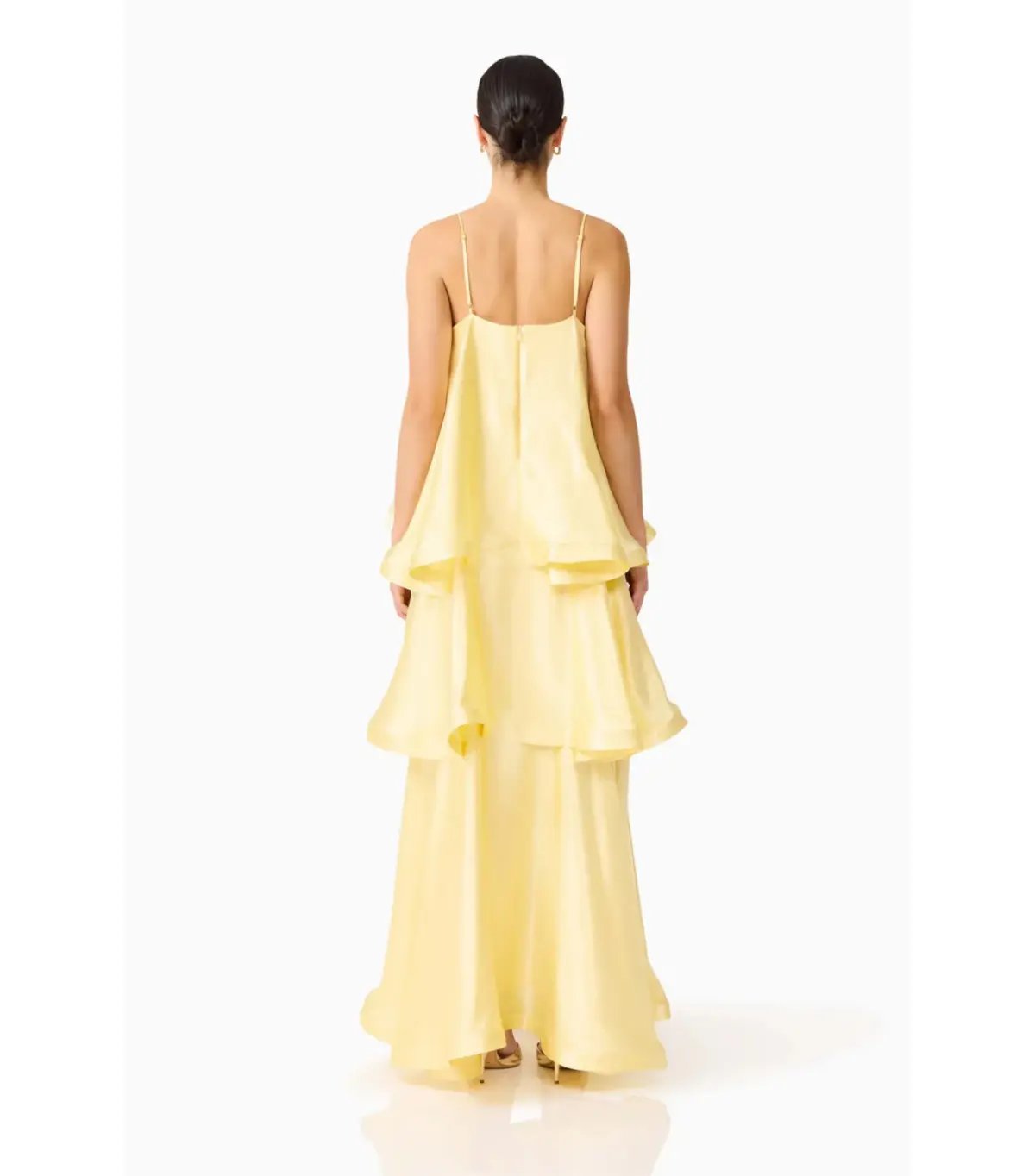 Elliatt Tilly Tiered Maxi Dress Butter Yellow Size AU 14 photo 4