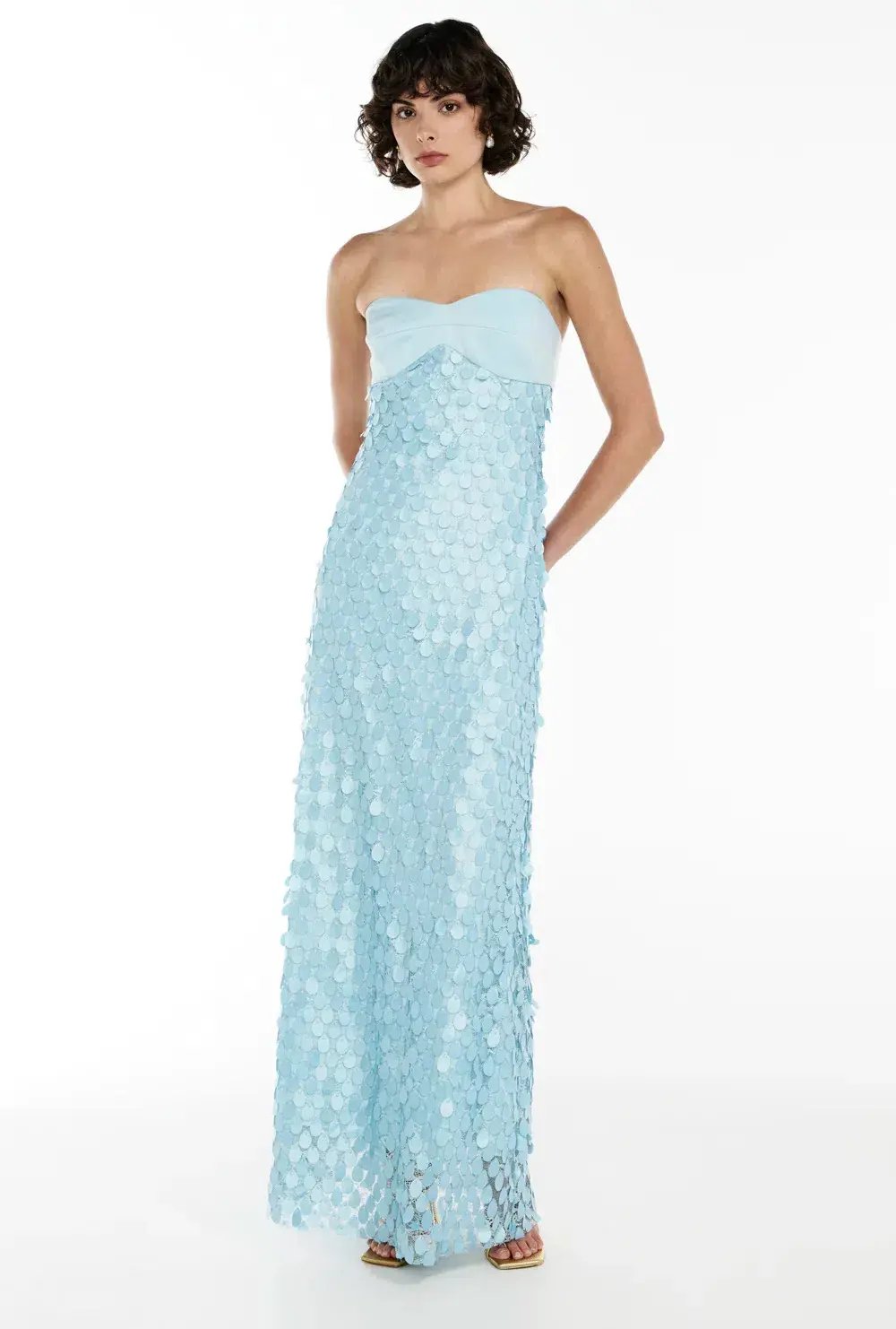 Manning Cartell Supreme Extreme Balconette Maxi Dress Aqua Spritz Size 10 photo 2