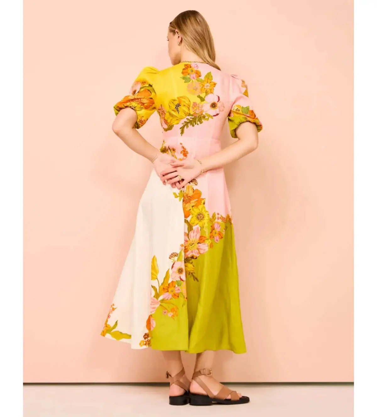 Alemais Silas Midi Dress In Floral Size AU 8 photo 4