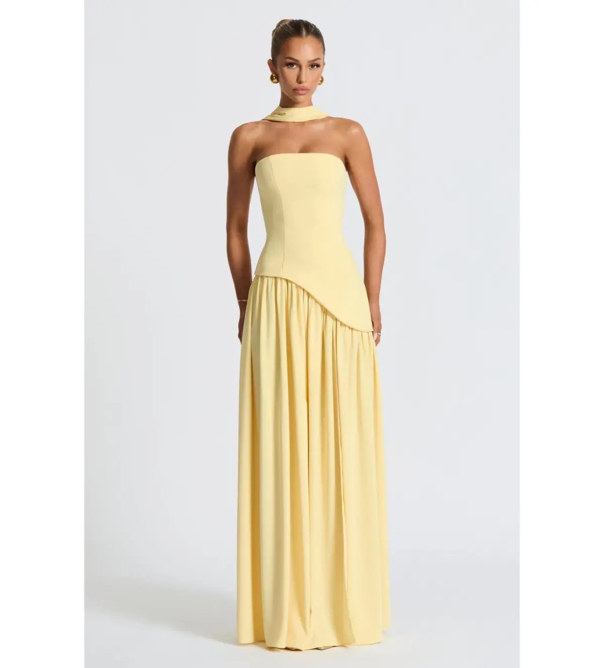 Babyboo Maliyah Maxi Dress in Lemon Yellow Size S / AU 8 photo 2