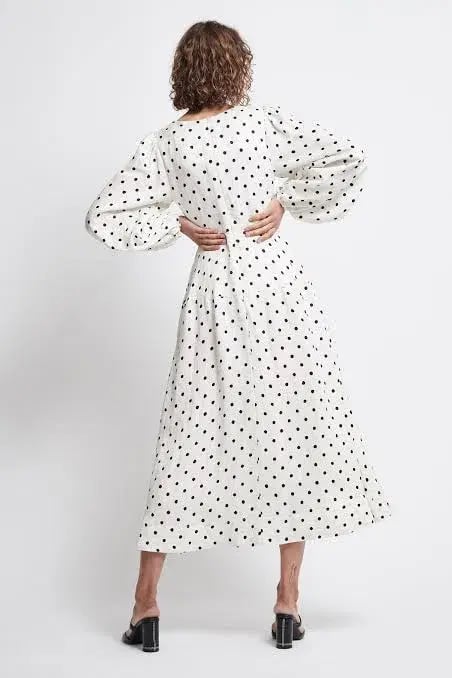 Aje Liberation Blouson Midi Dress Print Size 6 photo 3