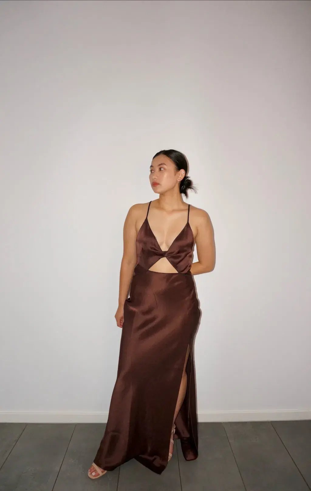 Bec & Bridge Hazel Maxi Dress Chocolate Size 8 photo 2