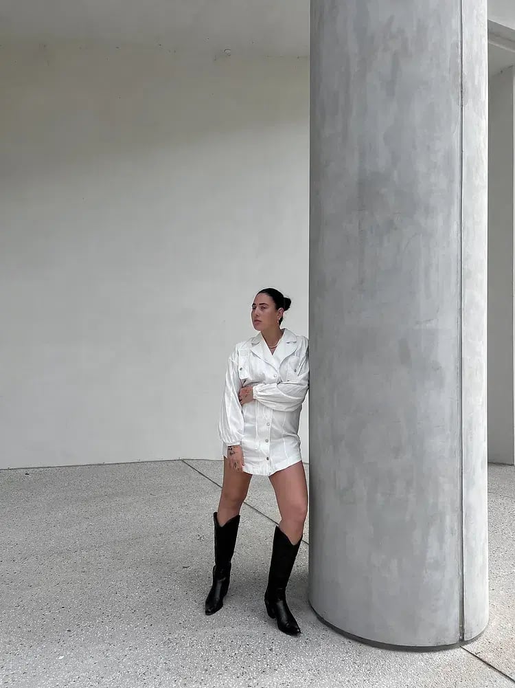 Aje Prima Trench Dress White Size 6 photo 2