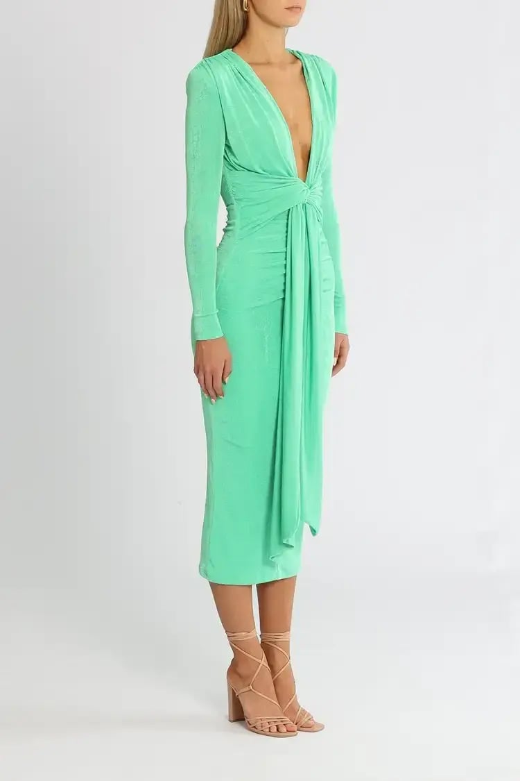 MISHA Francis Midi Dress Vivid Jade Size 6 photo 2