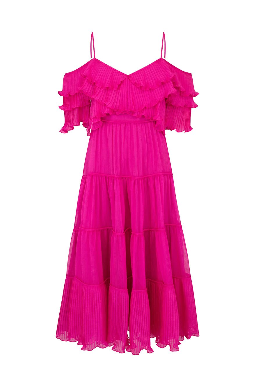 Talulah Cosmos Midi Dress - Rosella Pink photo 2
