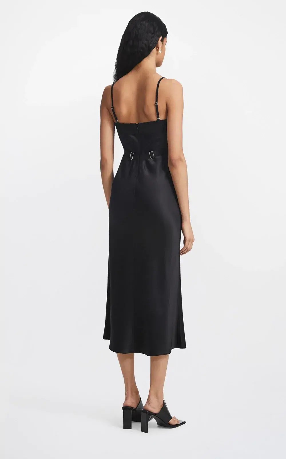 Dion Lee Lace E-Hook Slip Dress Black Size 6 photo 2