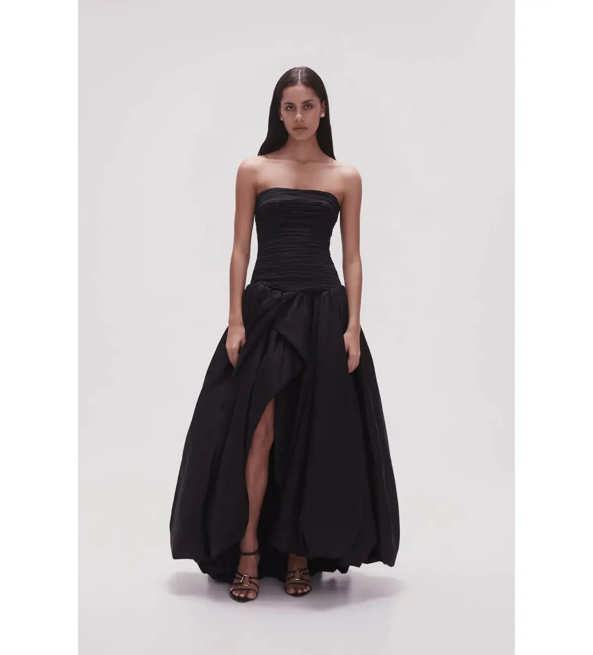 Aje Violette Bubble Hem Maxi Dress Black Size AU 14 photo 2