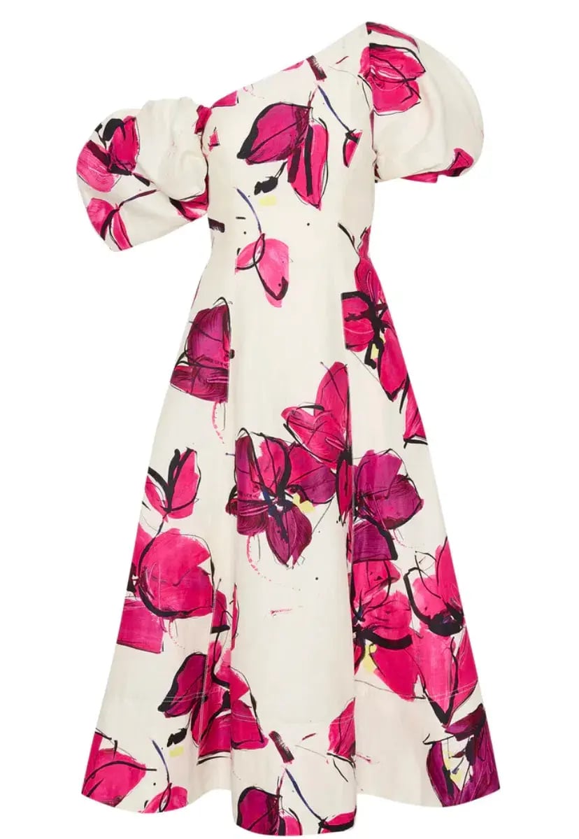 Aje Arista Tulip Sleeve Midi Dress Floral Size 6 photo 5