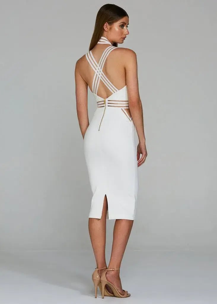 Eliya The Label Leanna Dress White Size 8 photo 2