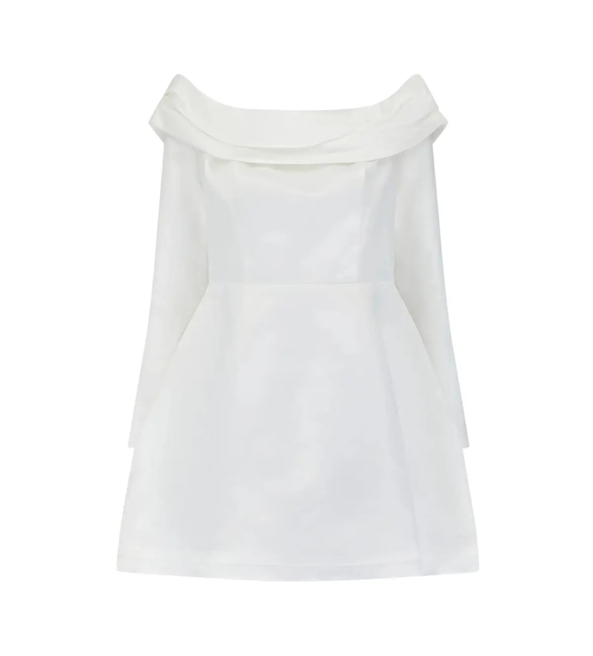 Odd Muse The Ultimate Muse Satin Bardot Mini Dress White Size S / AU 8 photo 5