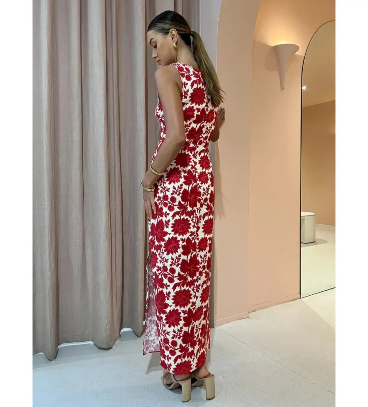 Sir the Label Cinta Cut Out Midi Dress Valentina Floral Size 0 AU 6 photo 5