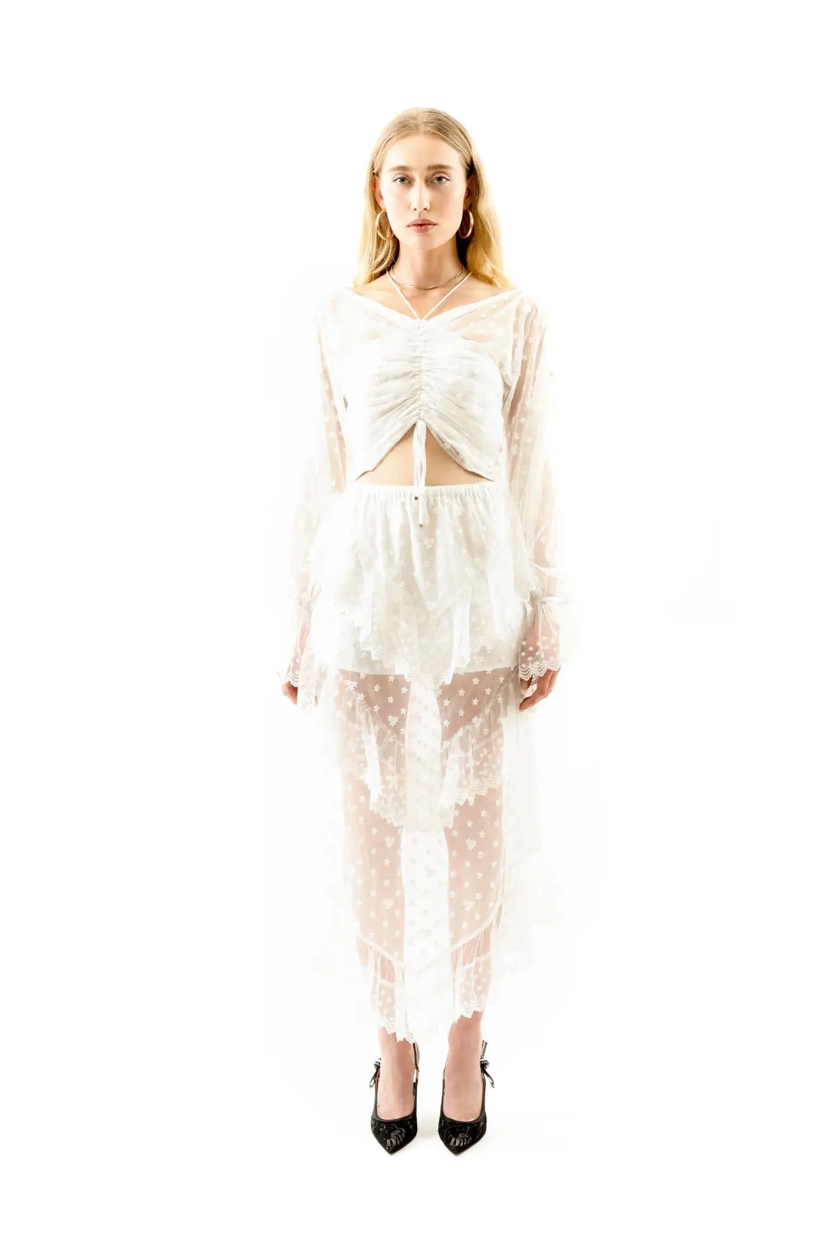 ALICE By Alice McCall Petra Crop Top White Size AU 12 photo 8