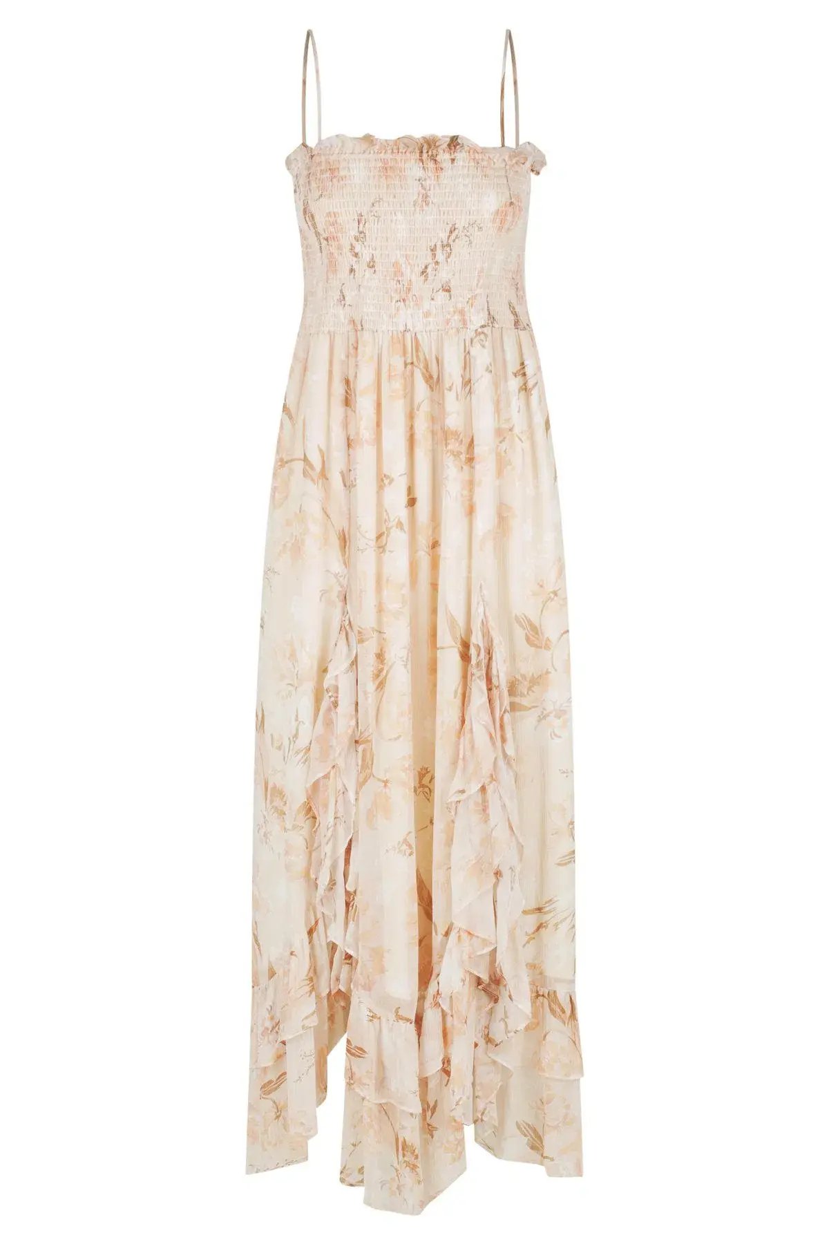 Shona Joy Nina Shirred Midi Dress Floral Size 12 / L photo 3
