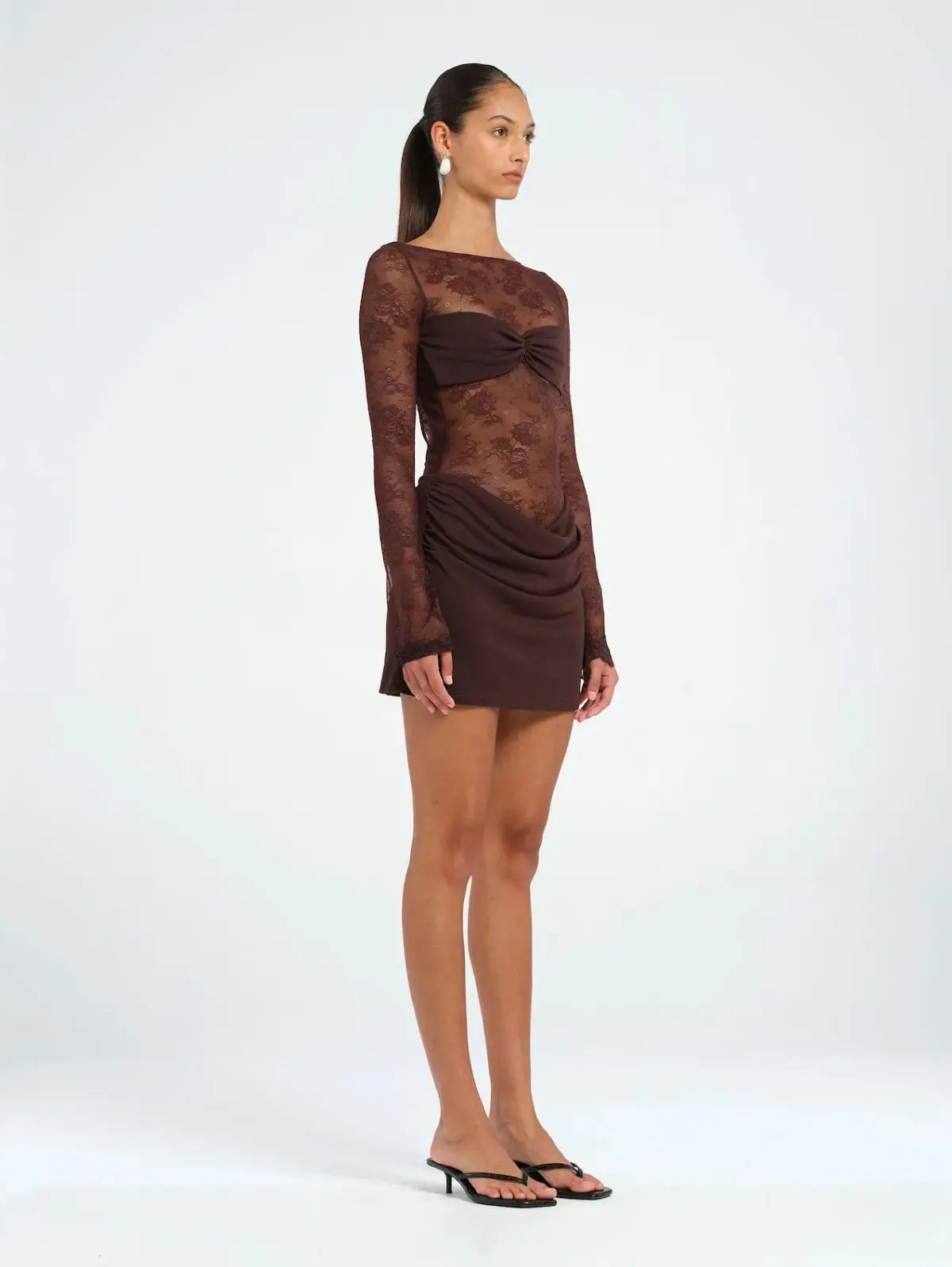 Benni Oskar Mini Dress Chocolate Size AU 8 photo 2