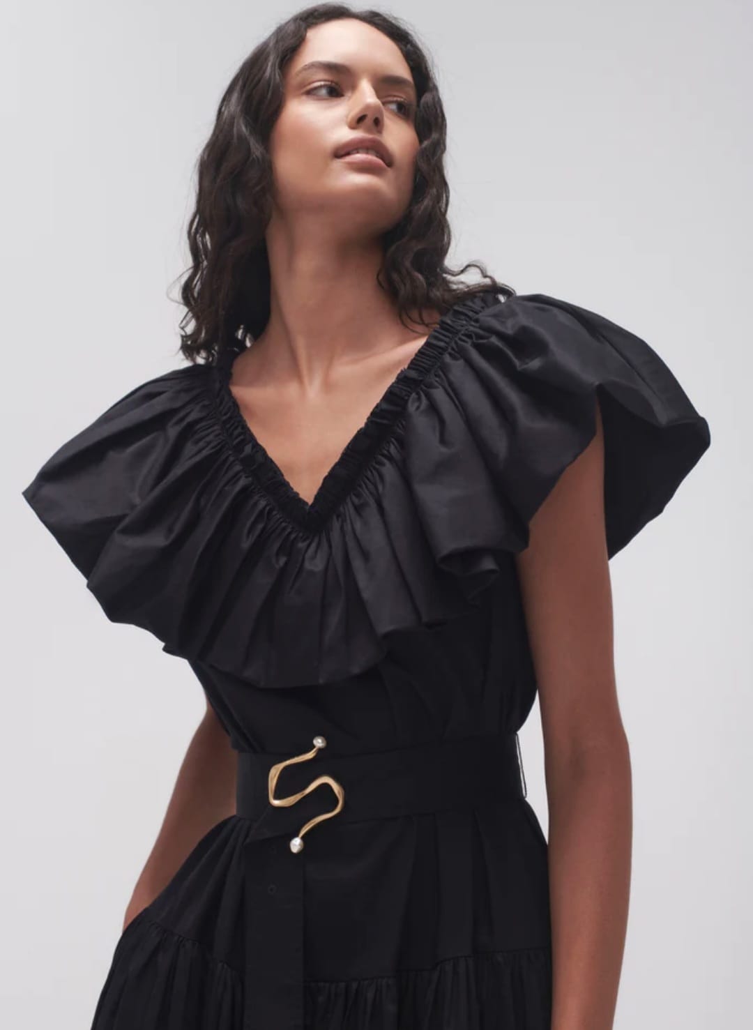 AJE Alma Bubble Frill Midi Dress photo 2