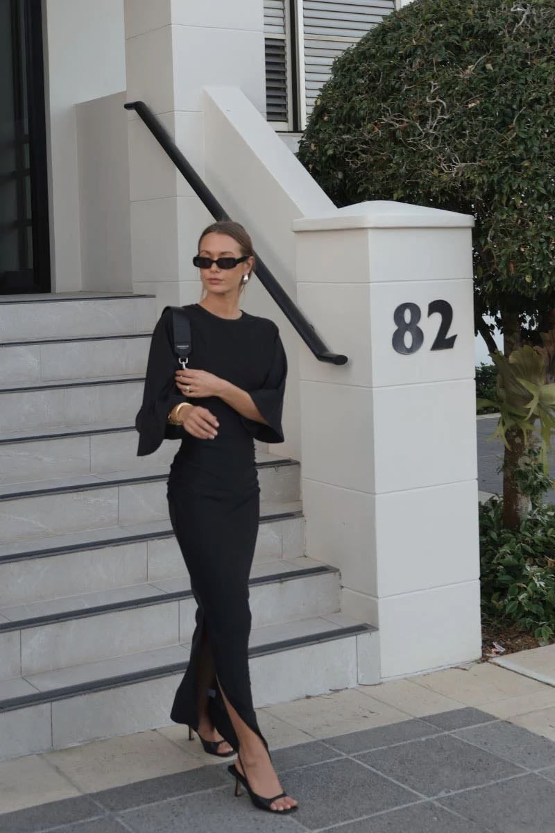 SUBOO IVY CAP SLEEVE MAXI - BLACK photo 2