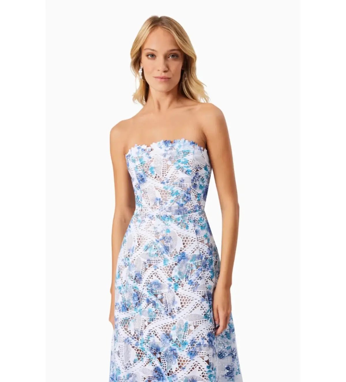 Elliatt Savannah Fitted Strapless Maxi Dress Multi Floral Size M/AU 10 photo 4