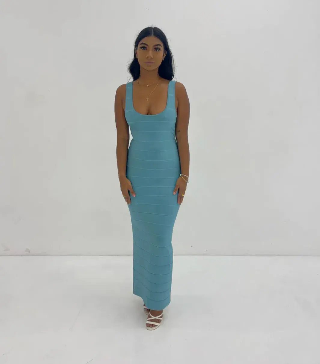 Herve Leger Bandage Midi Dress Blue Size S / AU 8 photo 2