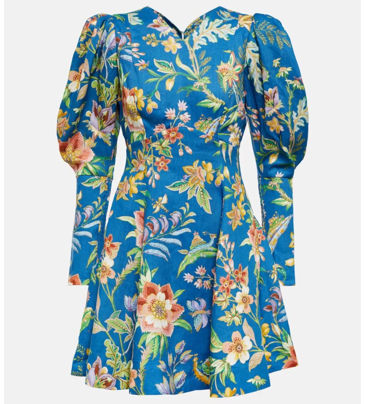Alemais June Mini Dress Indigo Floral Size AU 16 photo 6