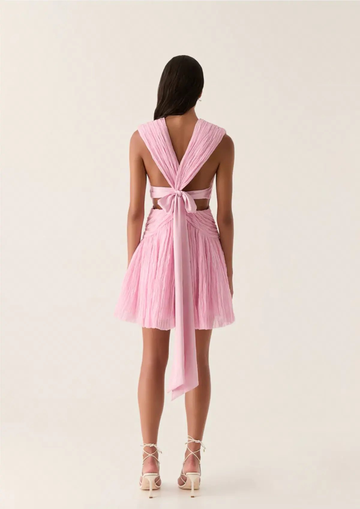 Aje Escapist Mini Dress Pink Size 6 photo 3
