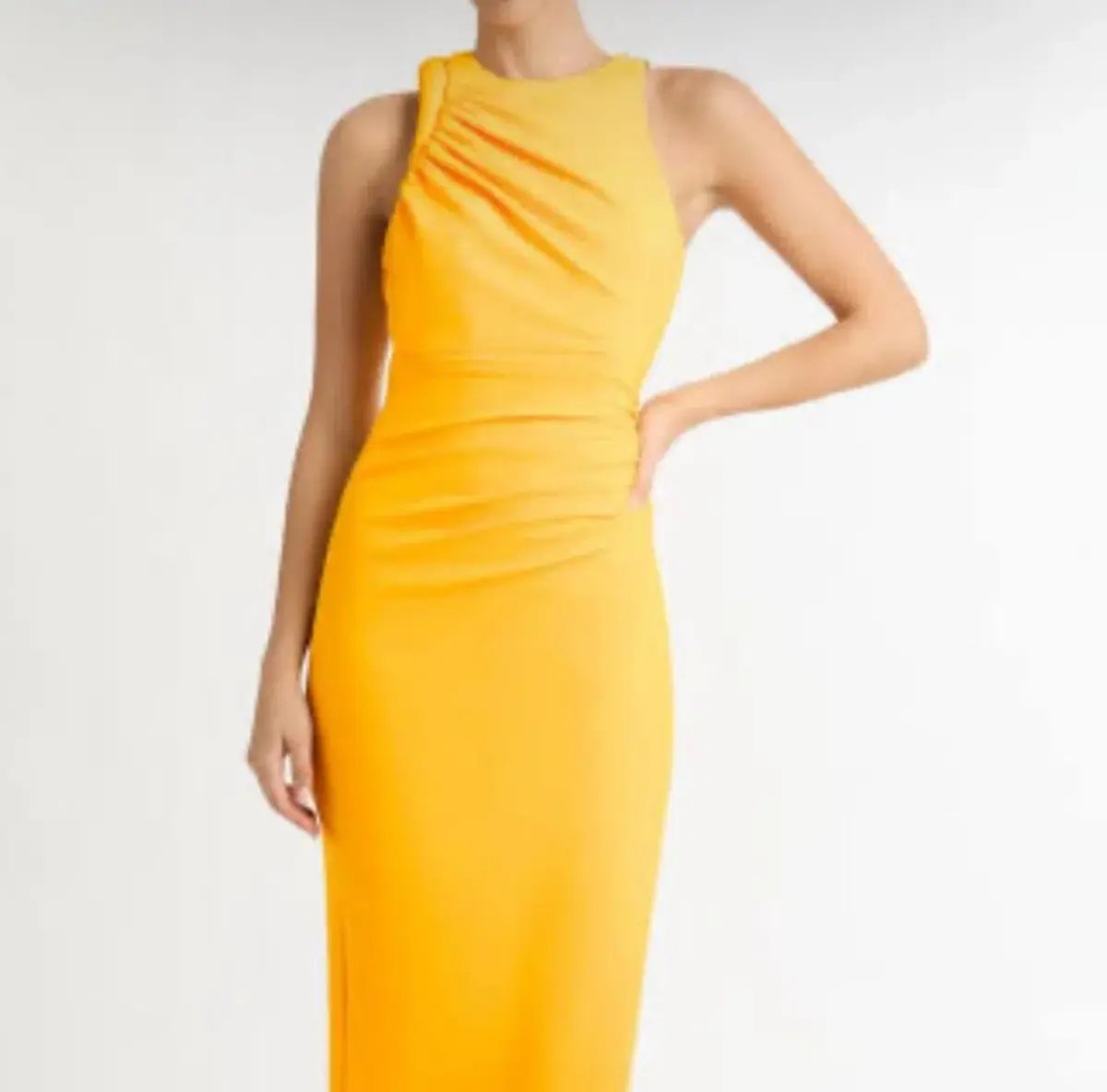 Sheike Portland Midi Dress Yellow Size 18 photo 2