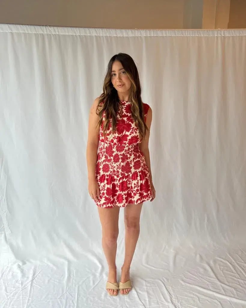 Sir the Label Cinta Open Back Mini Dress Valentina Floral Print Size 2 / AU 10 photo 4