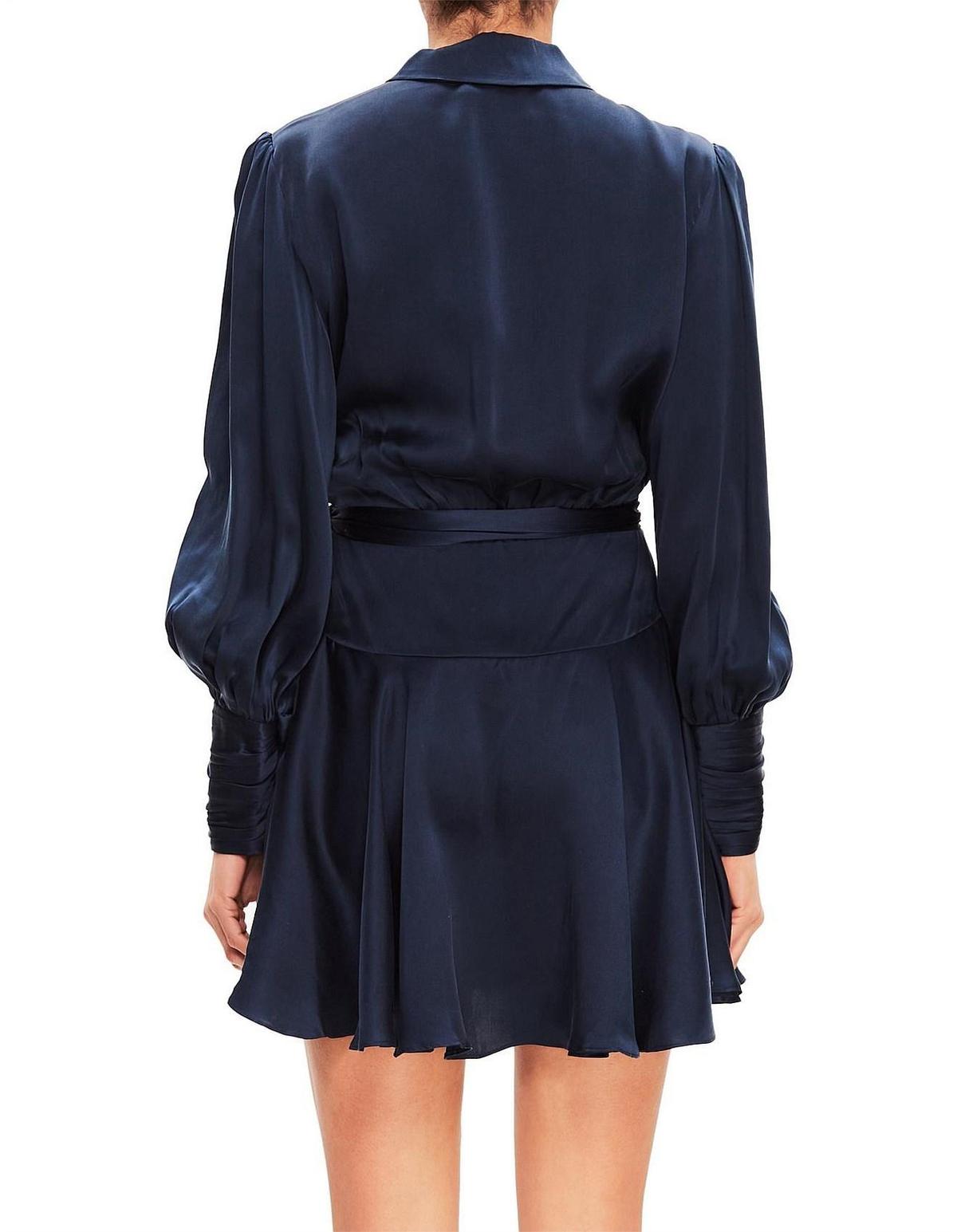 Zimmermann Mini Wrap Dress Navy Size 6 photo 3