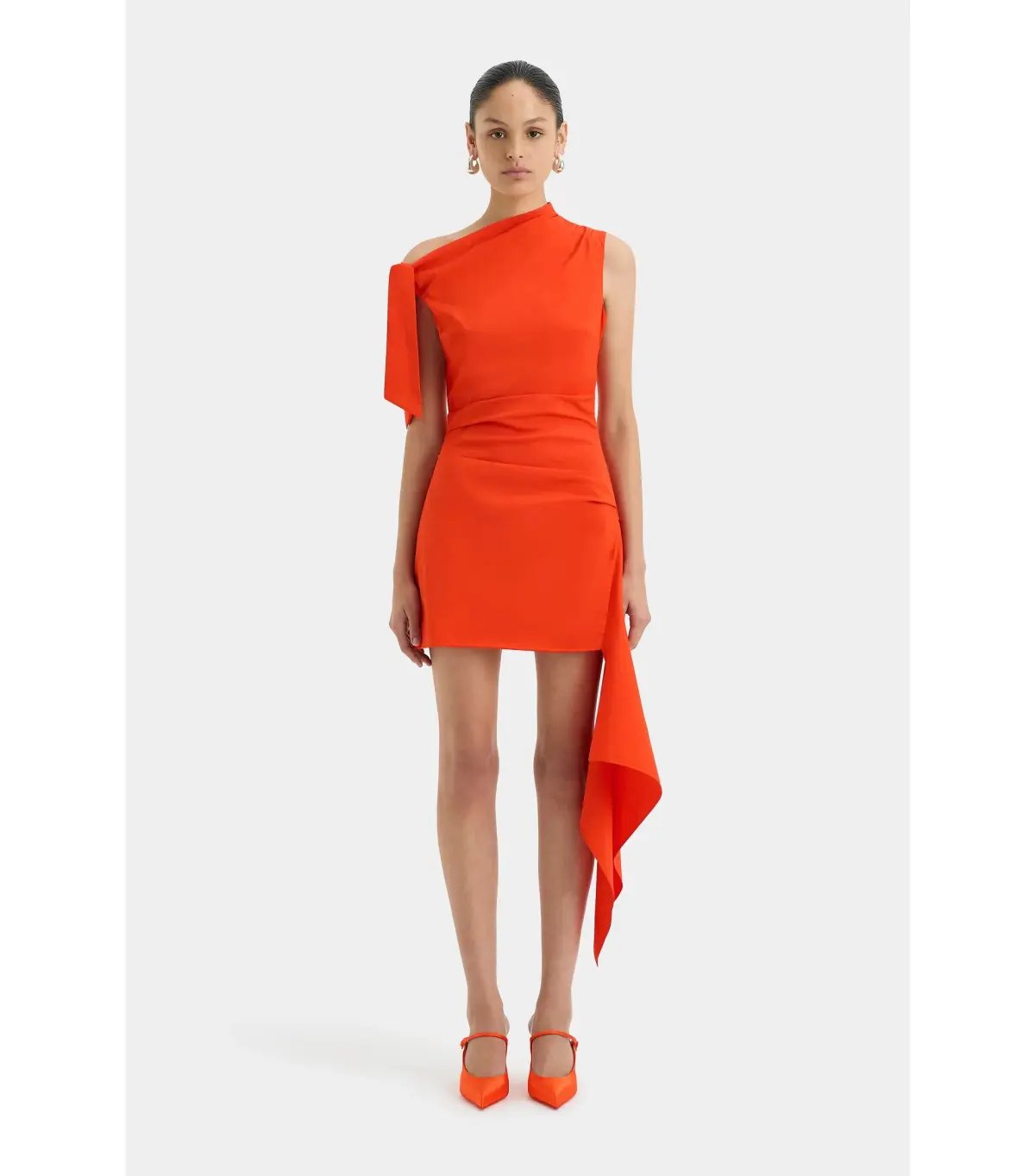 Sir The Label Dahlia Mini Dress in Tangerine Size AU 10 photo 2