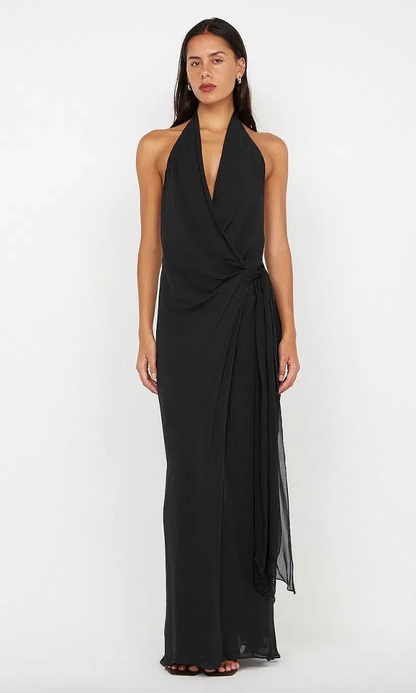 Bec Bridge Soneva Wrap Dress Black Size 8 photo 6